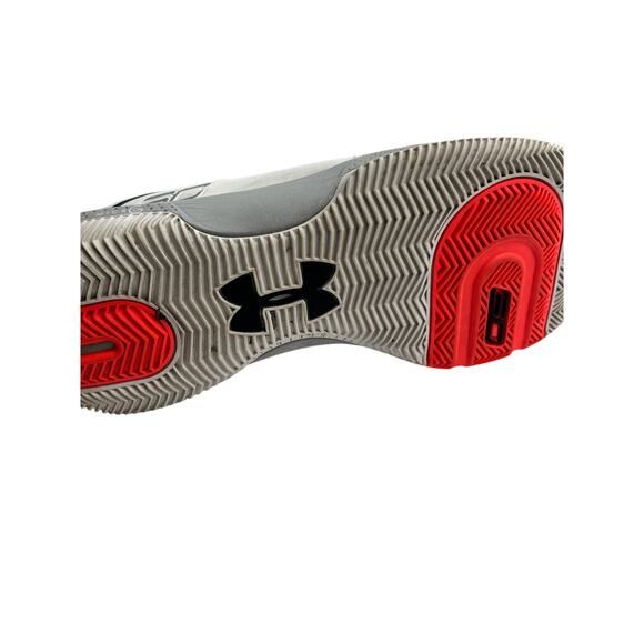 Under Armour Curry Basketball Shoes White Gray Red Signature Size 10.5 Men's - Picture 11 of 11